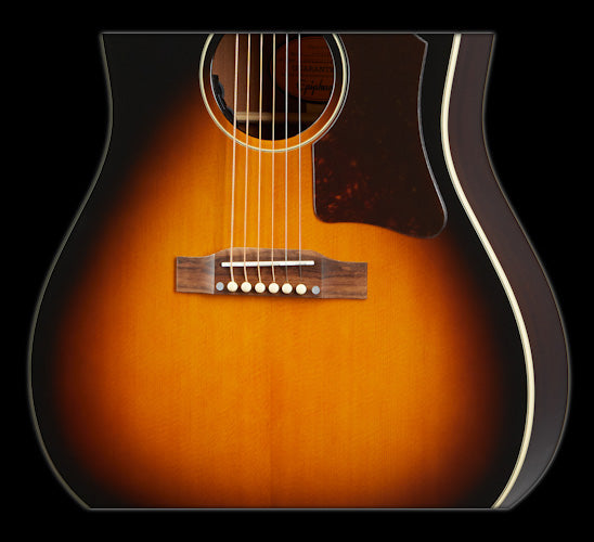 Epiphone J-45 Aged Vintage Sunburst Gloss Acoustic Electric Guitar Closeup