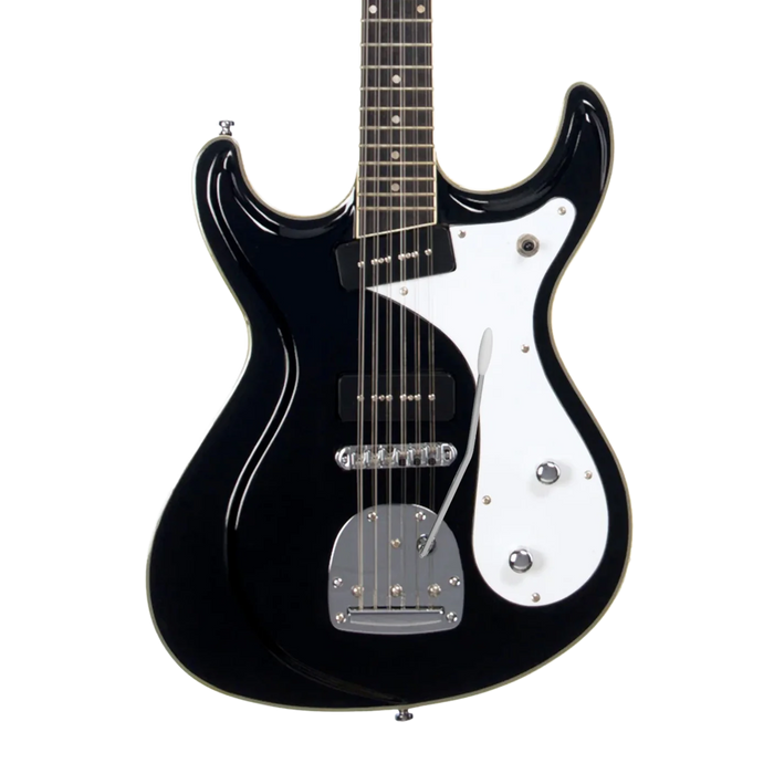 Eastwood Sidejack Deluxe 12 String Black with Chrome Hardware