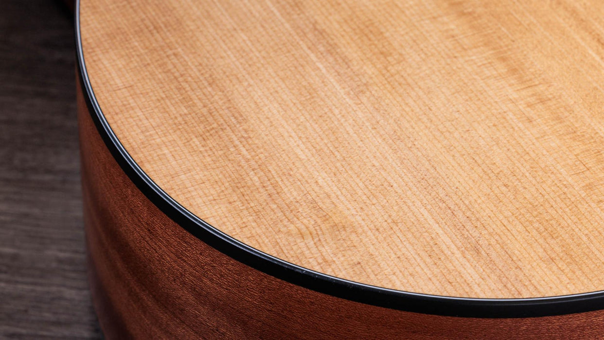 Taylor 150ce 12-String Acoustic Electric Guitar Closeup Contour