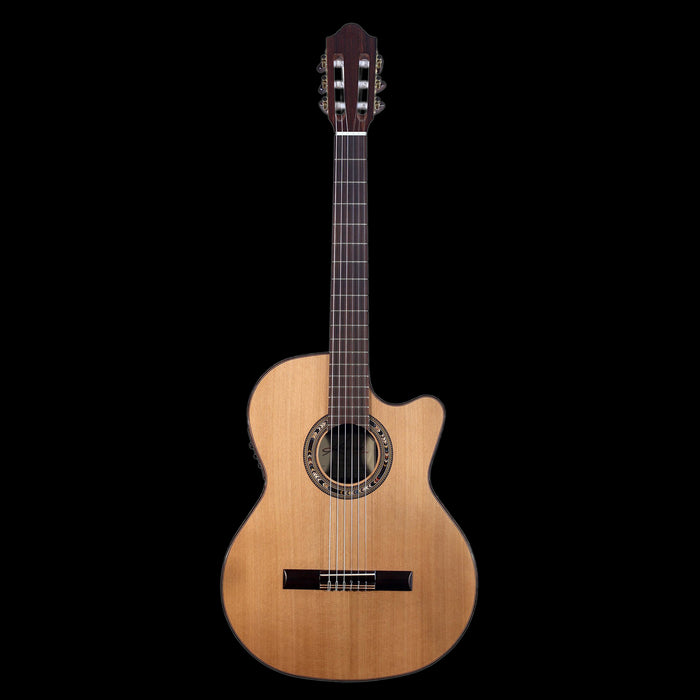 Kremona Performer Series Verea Solid Cedar Top Nylon String Classical Acoustic Electric Guitar With Gig Bag
