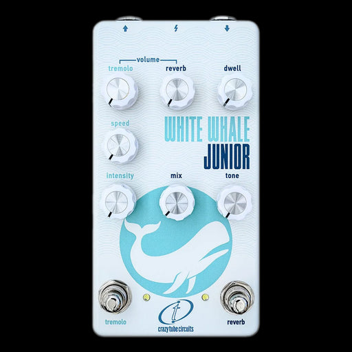 Crazy Tube Circuits White Whale Junior Reverb Tremolo Pedal Front