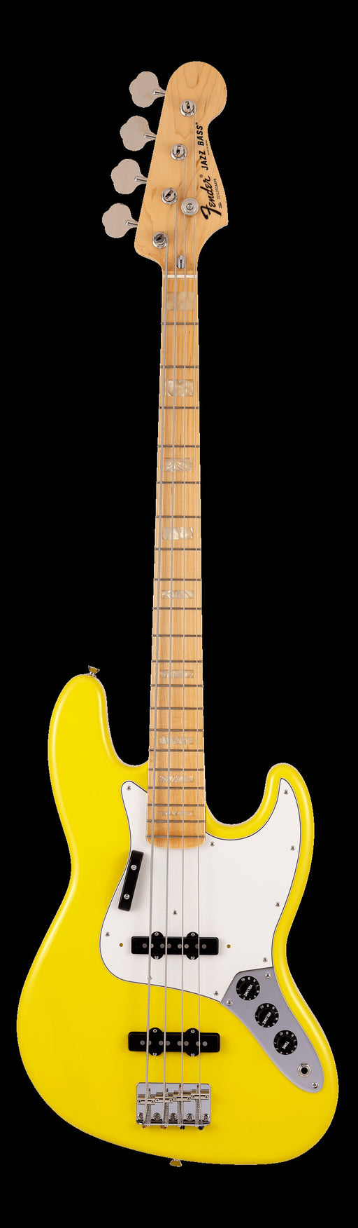 Fender Made in Japan Limited International Color Jazz Bass Maple Fingerboard Monaco Yellow Front