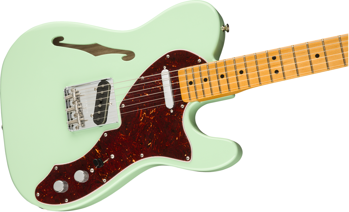 Fender American Original 60s Telecaster Thinline Maple Fingerboard Surf Green Electric Guitar