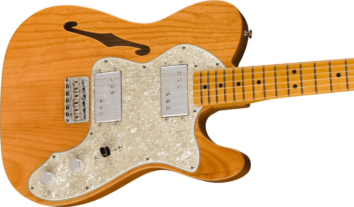 Fender American Vintage II 1972 Telecaster Thinline Maple Fingerboard Aged Natural Electric Guitar