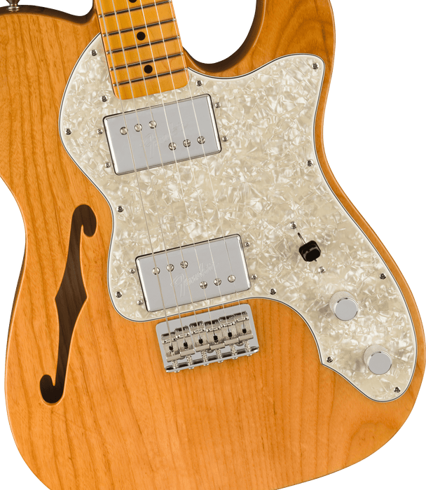 Fender American Vintage II 1972 Telecaster Thinline Maple Fingerboard Aged Natural Electric Guitar