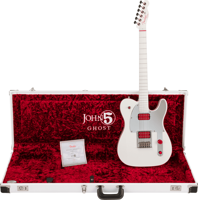Fender John 5 Ghost Telecaster Maple Fingerboard Arctic White With Case