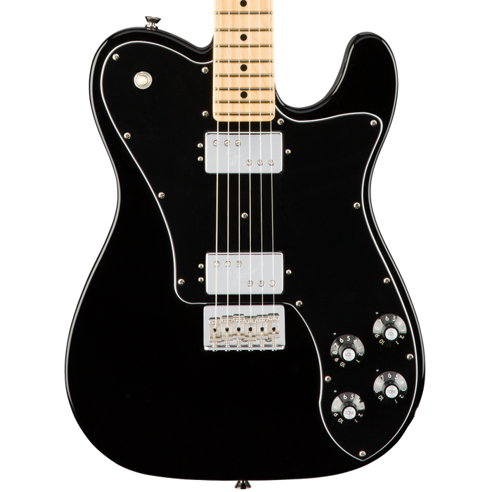 DISC - Fender American Pro Telecaster Deluxe ShawBucker Maple Fingerboard Electric Guitar - Black With Case
