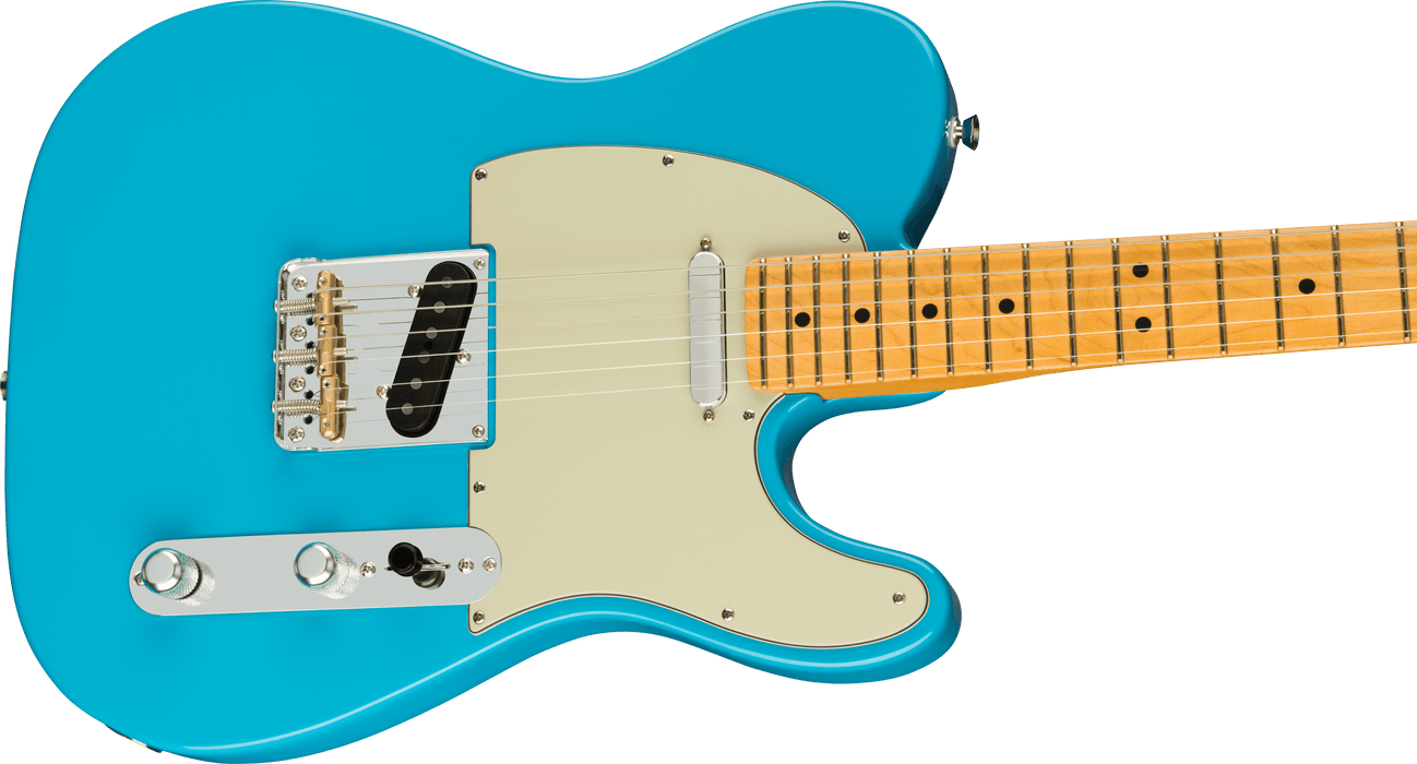 Fender American Professional II Telecaster Miami Blue Electric Guitar With Case