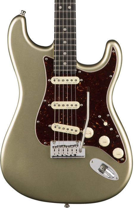 DISC - Fender American Elite Stratocaster Ebony Fingerboard Champagne