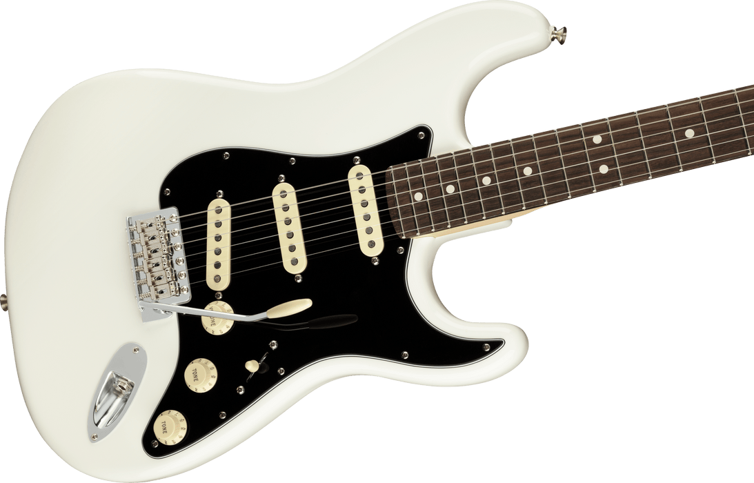 Fender American Performer Stratocaster Rosewood Fingerboard Arctic White Electric Guitar With Case