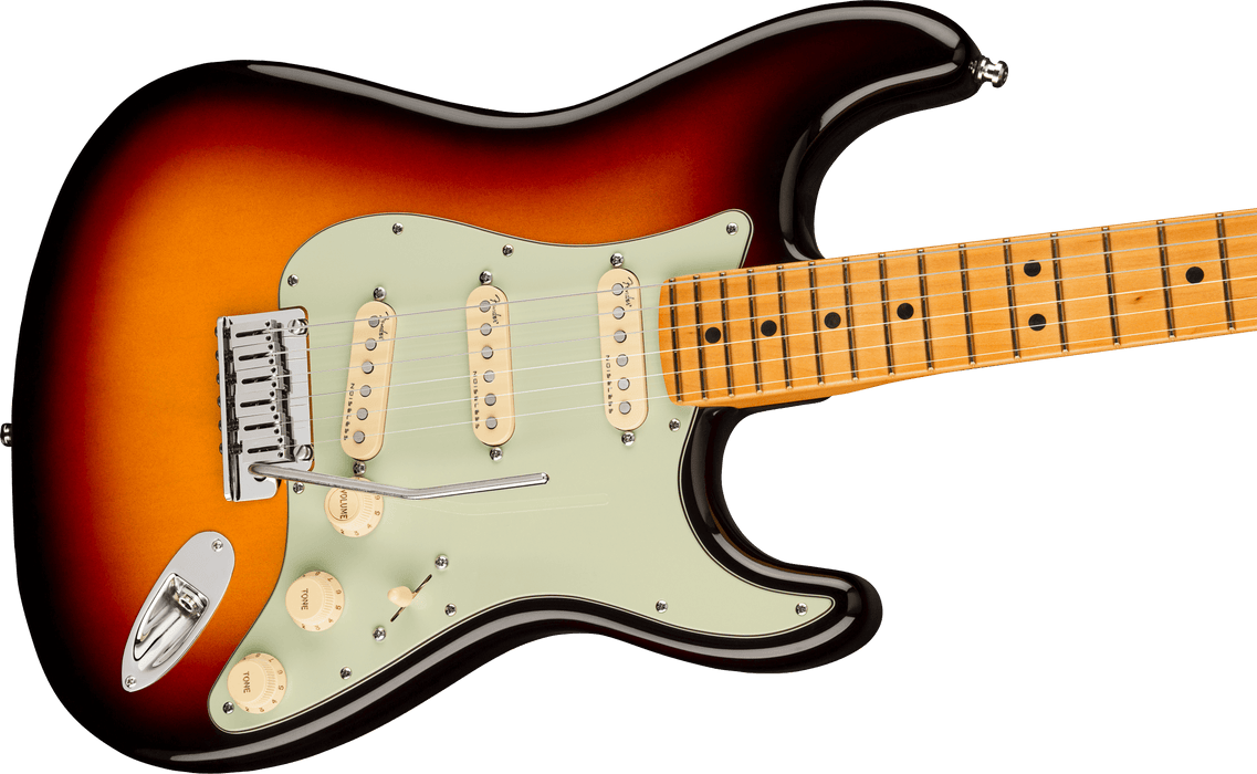 Fender American Ultra Stratocaster Maple Fingerboard Ultraburst Electric Guitar With Case