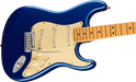 Fender American Ultra Stratocaster Maple Fingerboard Cobra Blue Electric Guitar With Case