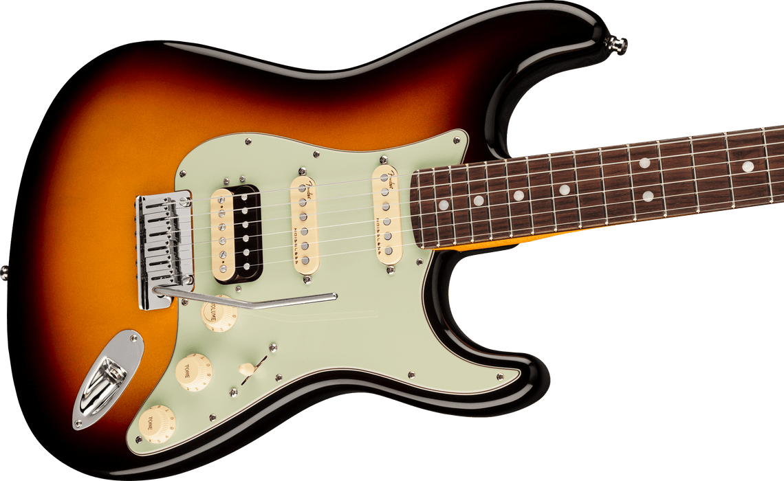 Fender American Ultra Stratocaster HSS Rosewood Fingerboard Ultraburst Electric Guitar With Case