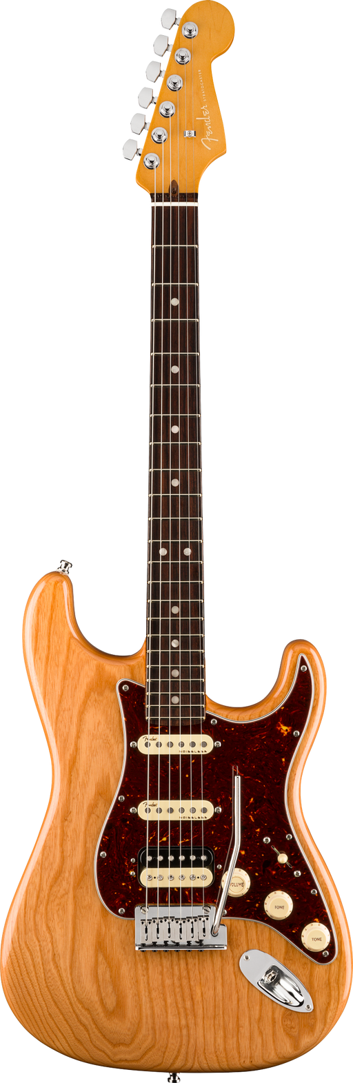 Fender American Ultra Stratocaster HSS Rosewood Fingerboard Aged Natural Electric Guitar With Case