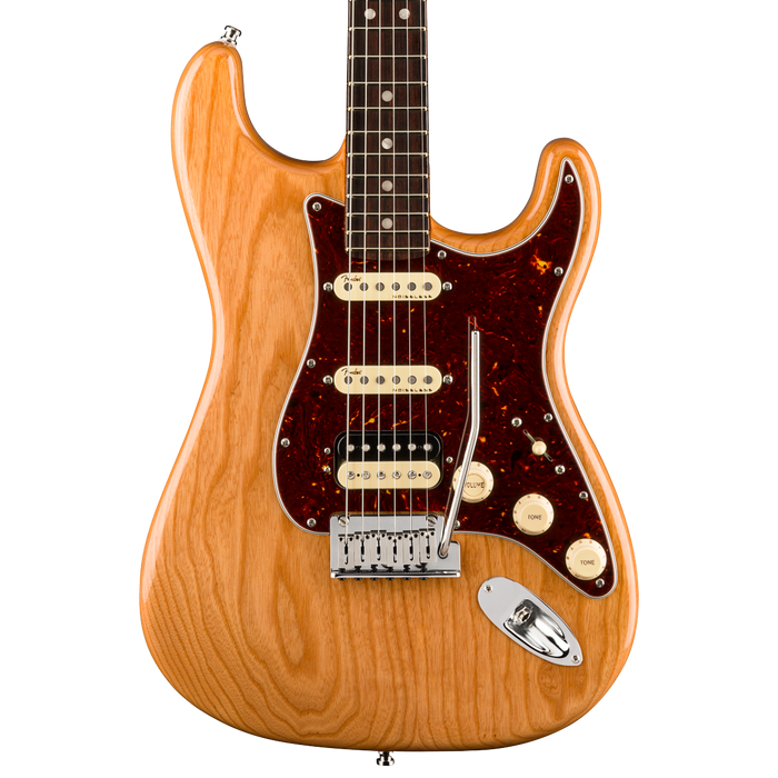 Fender American Ultra Stratocaster HSS Rosewood Fingerboard Aged Natural Electric Guitar With Case
