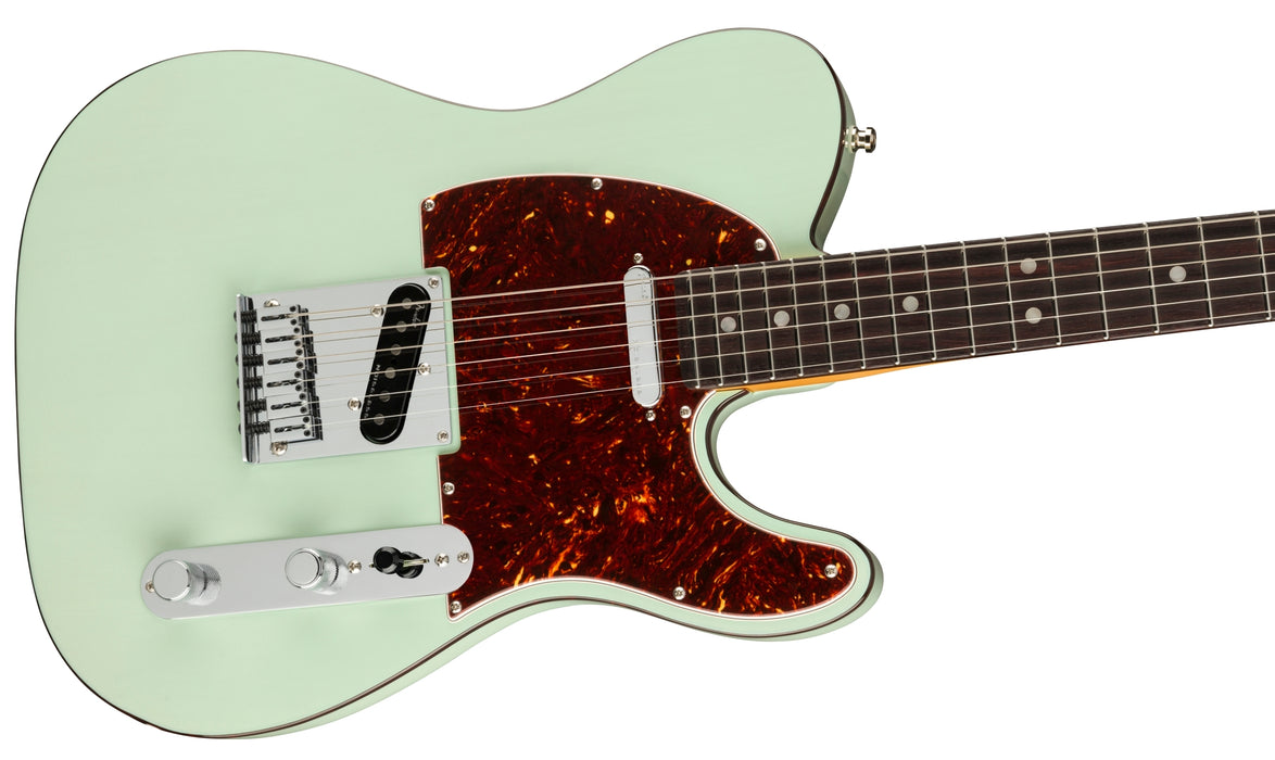 Fender Ultra Luxe Telecaster Rosewood Neck Transparent Surf Green Electric Guitar