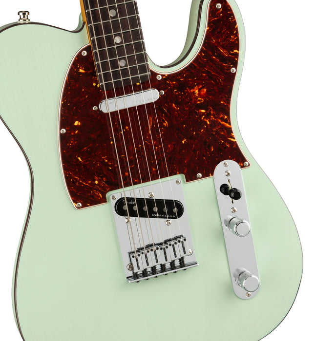 Fender Ultra Luxe Telecaster Rosewood Neck Transparent Surf Green Electric Guitar