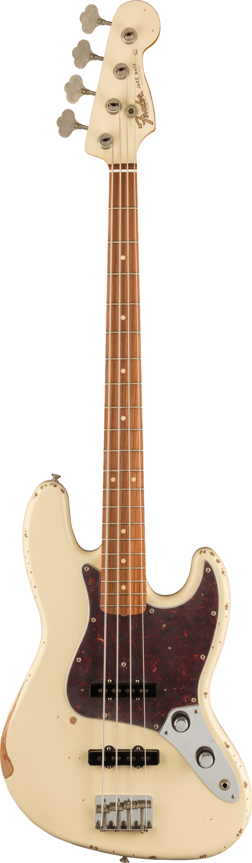 Fender 60th Anniversary Road Worn Jazz Bass Pau Ferro Fingerboard Olympic White With Case