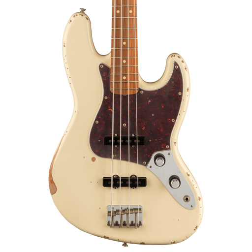 Fender 60th Anniversary Road Worn Jazz Bass Pau Ferro Fingerboard Olympic White With Case