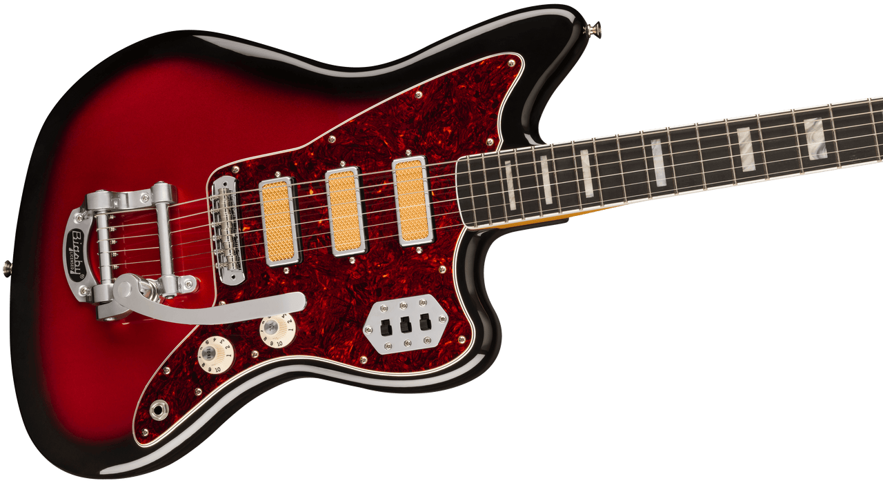 Fender Gold Foil Jazzmaster Ebony Fingerboard Candy Apple Burst With Gig Bag