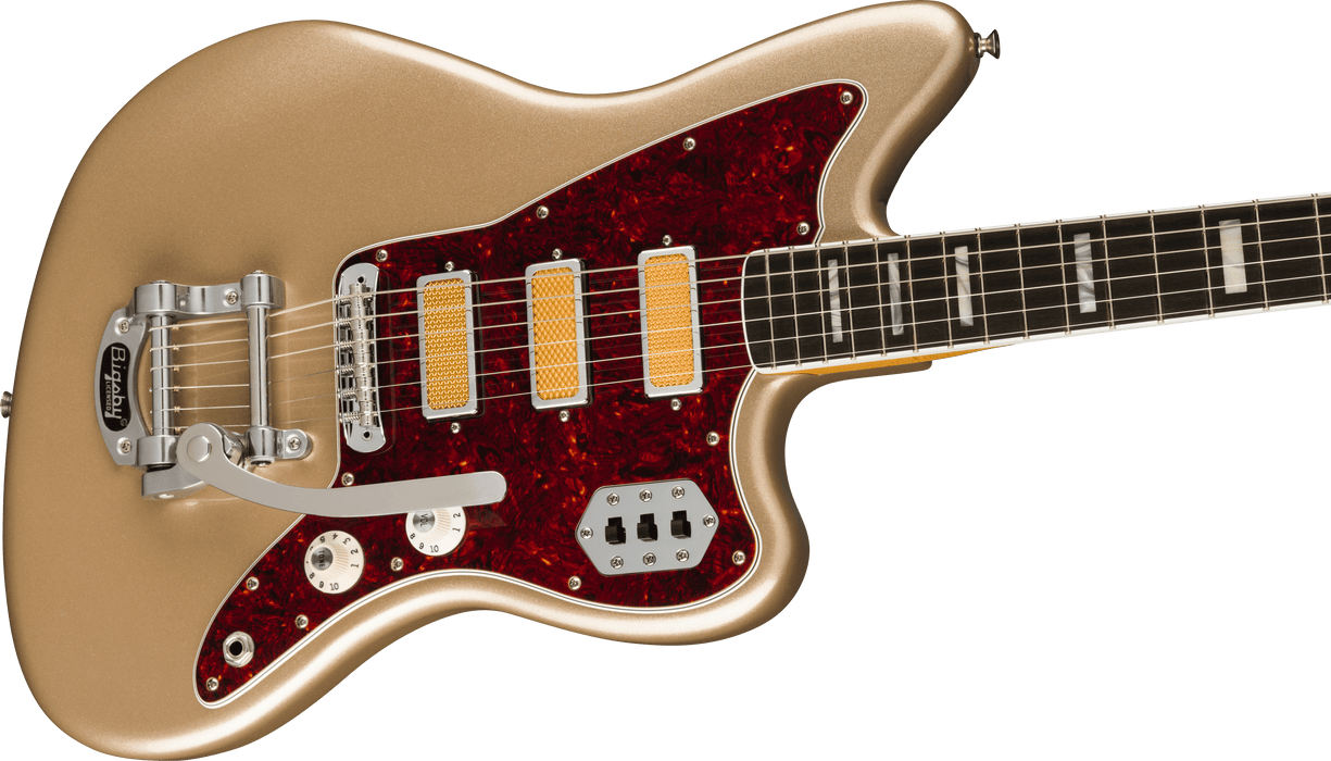 Fender Gold Foil Jazzmaster Ebony Fingerboard Shoreline Gold With Gig Bag