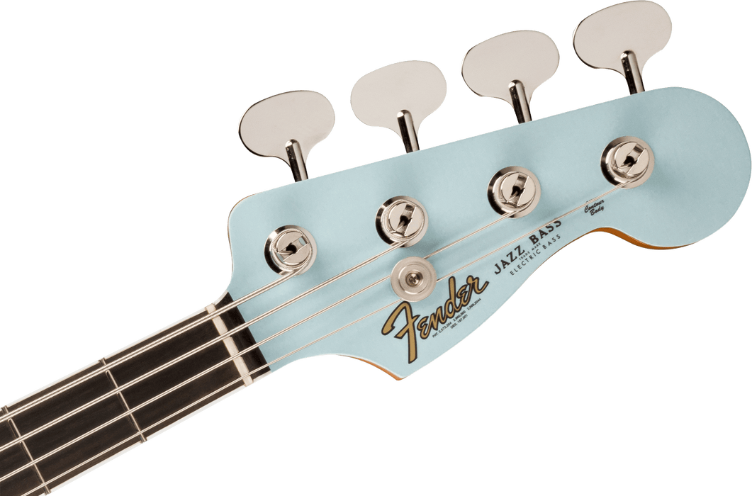 Fender Gold Foil Jazz Bass Ebony Fingerboard Sonic Blue With Gig Bag