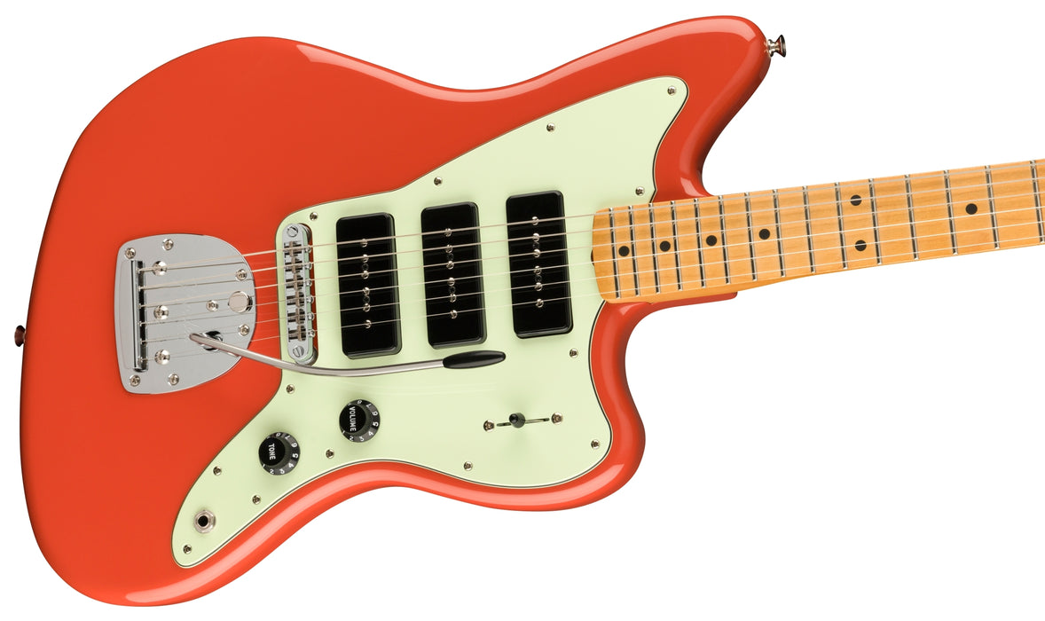 DISC - Fender Noventa Jazzmaster Maple Fingerboard Fiesta Red Electric Guitar