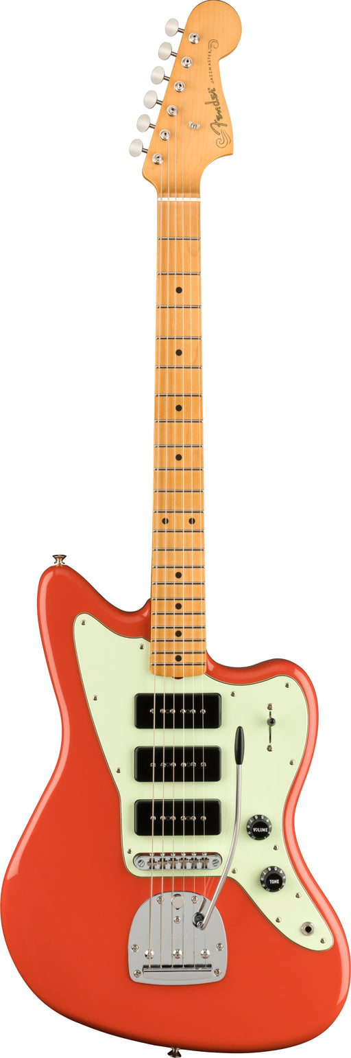 DISC - Fender Noventa Jazzmaster Maple Fingerboard Fiesta Red Electric Guitar
