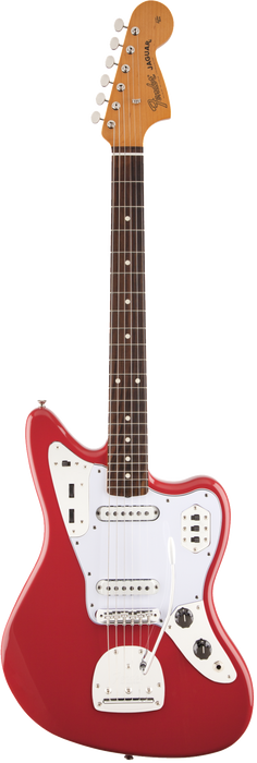DISC - Fender 60s Jaguar Lacquer Rosewood Fiesta Red