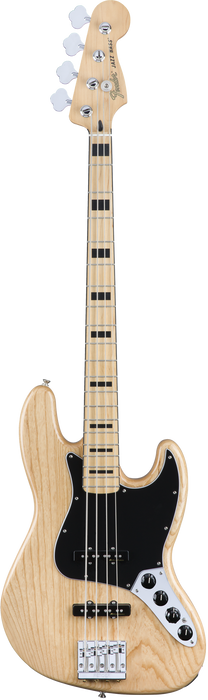 DISC - Fender Deluxe Active Jazz Bass Ash Body Maple Fingerboard Natural Finish With Deluxe Gig Bag