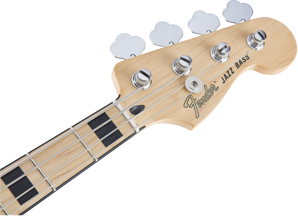 DISC - Fender Deluxe Active Jazz Bass Ash Body Maple Fingerboard Natural Finish With Deluxe Gig Bag