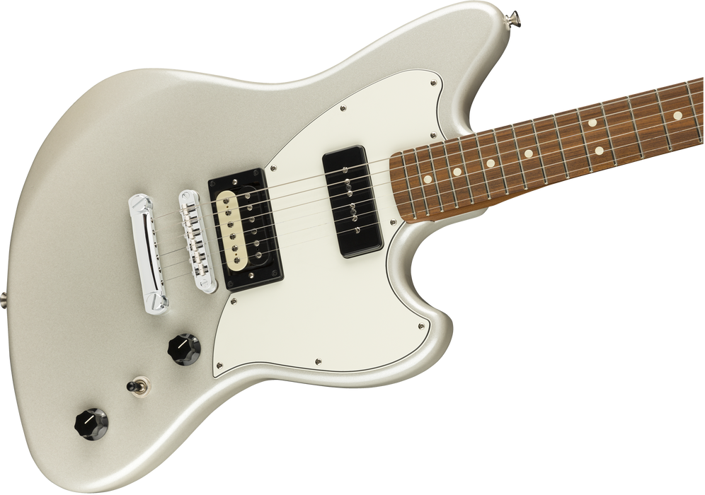 DISC - Fender PowerCaster Pau Ferro Fingerboard White Opal With Gig Bag