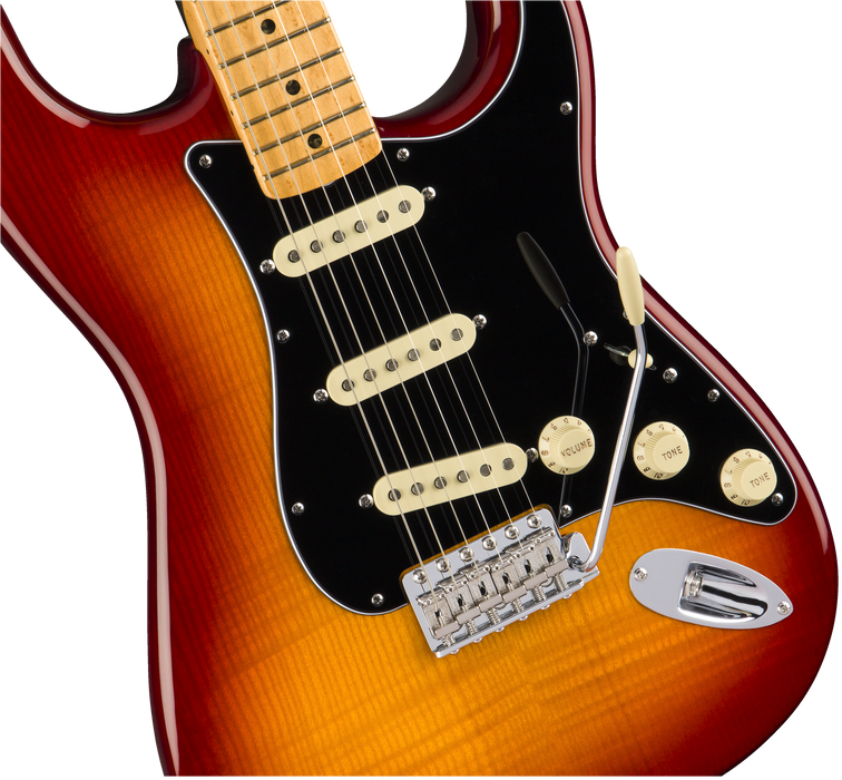 DISC - Fender Rarities Flame Ash Top Stratocaster Plasma Red Burst
