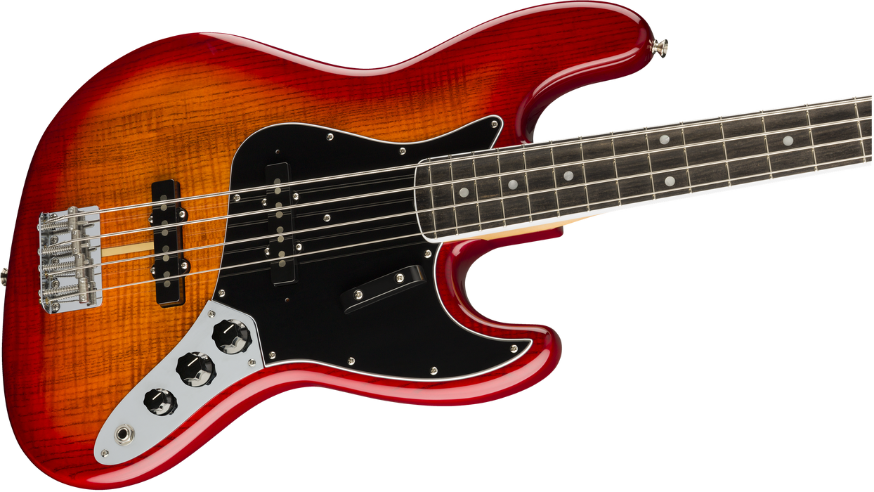 Fender Rarities Flame Ash Top Ebony Fingerboard Jazz Bass - Plasma Red Burst