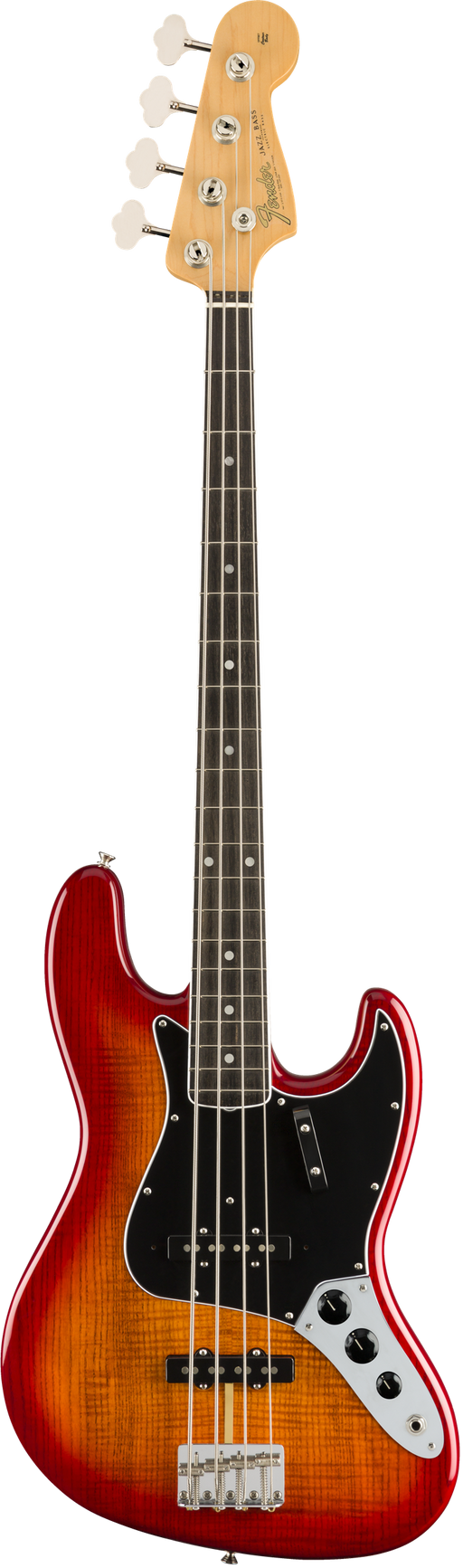 Fender Rarities Flame Ash Top Ebony Fingerboard Jazz Bass - Plasma Red Burst