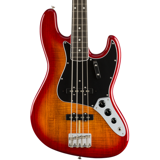 Fender Rarities Flame Ash Top Ebony Fingerboard Jazz Bass - Plasma Red Burst