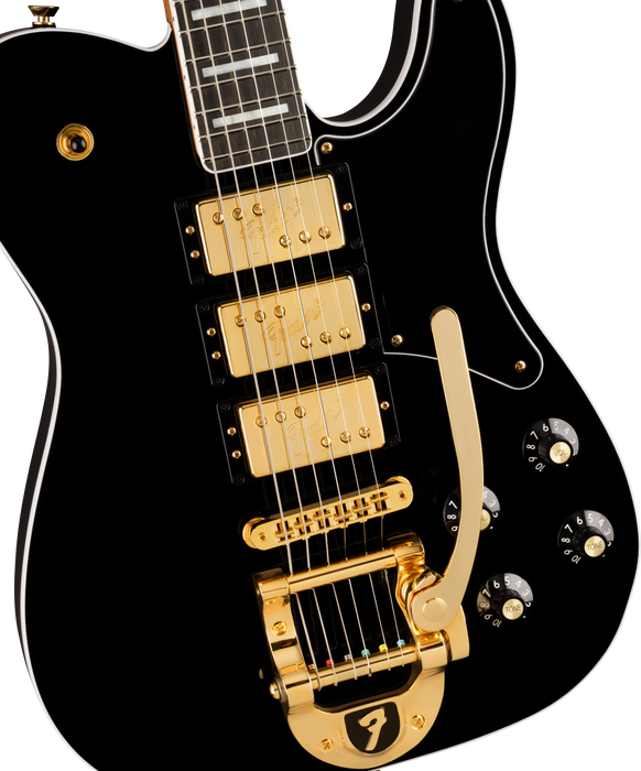 Fender Parallel Universe Volume II Troublemaker Tele Custom with Bigsby Ebony Fingerboard Black Electric Guitar