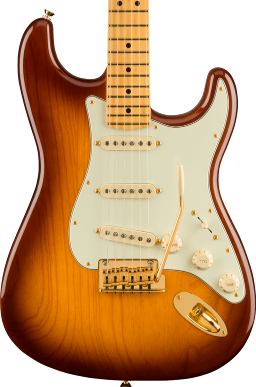 Fender 75th Anniversary Commemorative Stratocaster Maple Fingerboard 2-Color Bourbon Burst Electric Guitar
