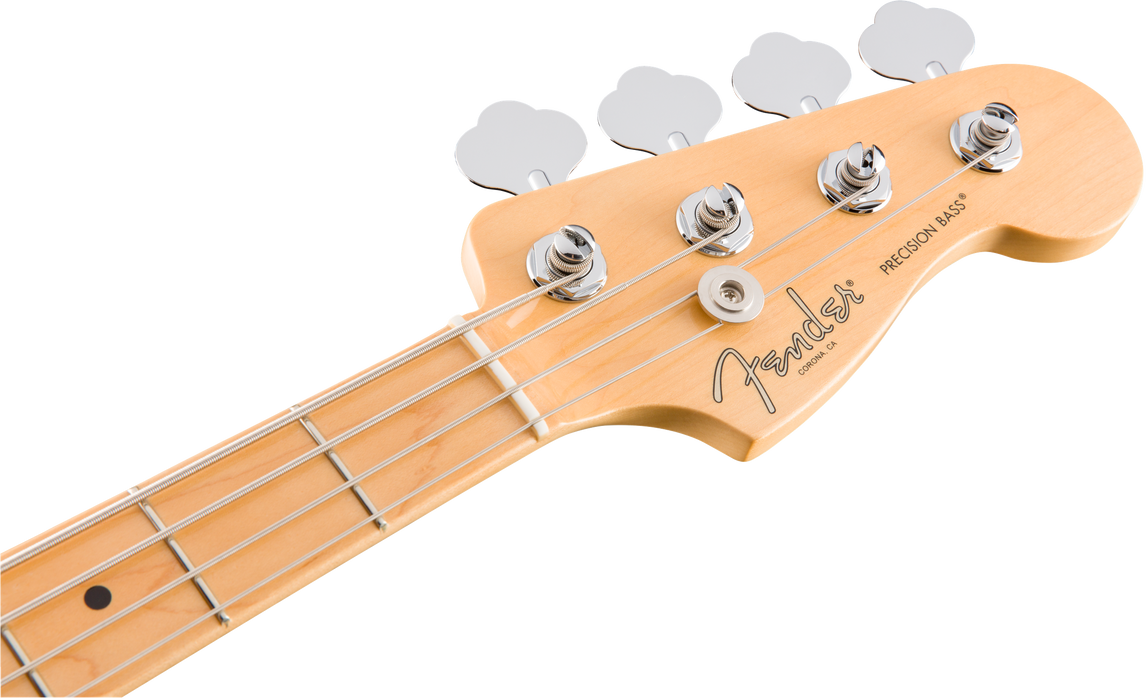 DISC - Fender American Pro Precision Bass Maple Fingerboard Olympic White Bass With Case