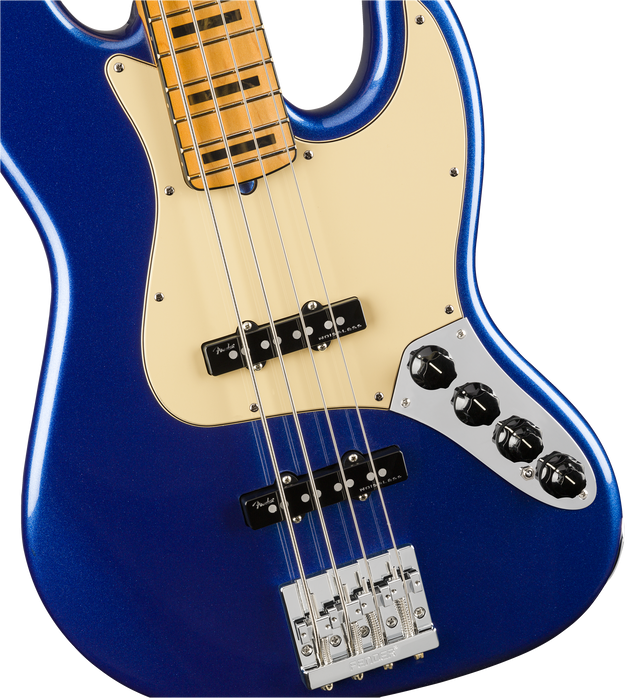 Fender American Ultra Jazz Bass Maple Fingerboard Cobra Blue With Case
