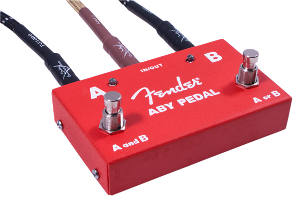 fender a b y pedal Fender 2-Switch ABY Pedal Red