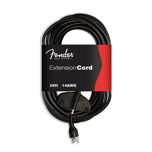 Fender Extension Cord 25ft. Black 120V