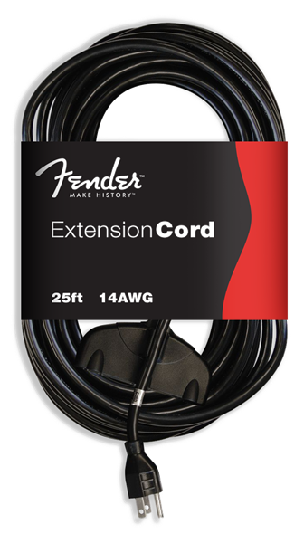 Fender Extension Cord 25ft. Black 120V