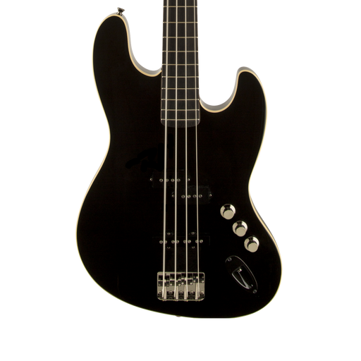 Fender Aerodyne Jazz Bass Rosewood Stained Fingerboard - Black