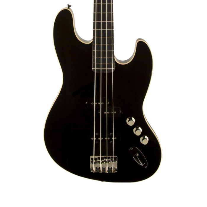 Fender Aerodyne Jazz Bass Rosewood Stained Fingerboard - Black