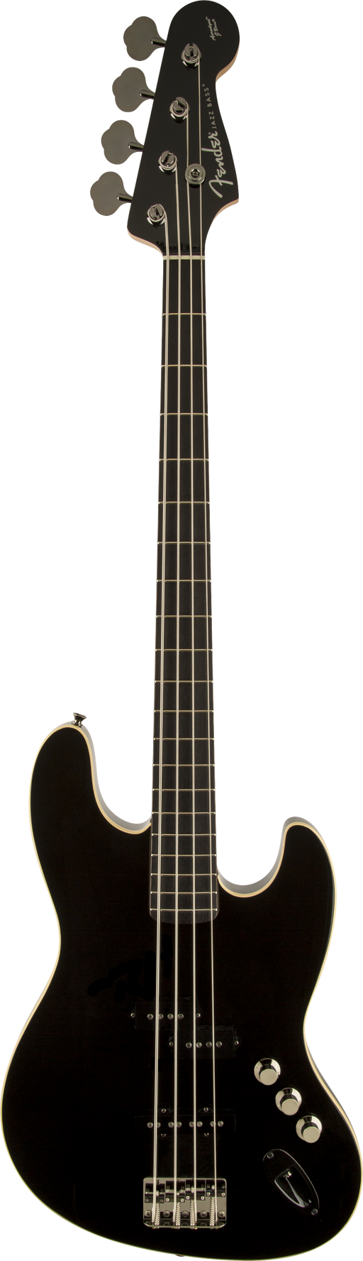 Fender Aerodyne Jazz Bass Rosewood Stained Fingerboard -  Black