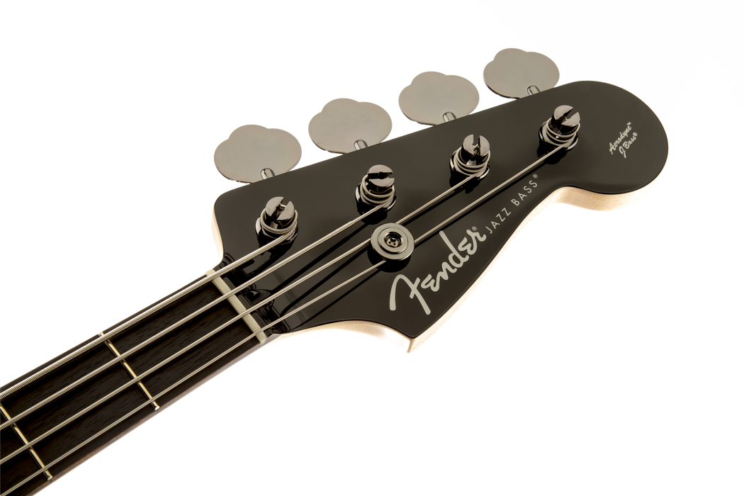 Fender Aerodyne Jazz Bass Rosewood Stained Fingerboard -  Black