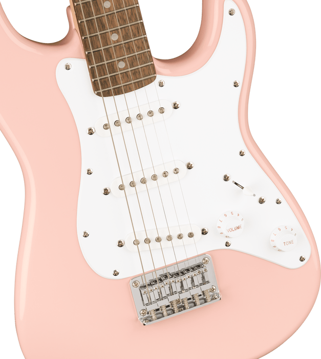 Squier Mini Stratocaster Laurel Fingerboard Shell Pink Electric Guitar