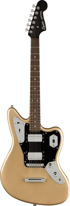 Squier Contemporary Jaguar HH ST Laurel Fingerboard Black Pickguard Shoreline Gold Electric Guitar