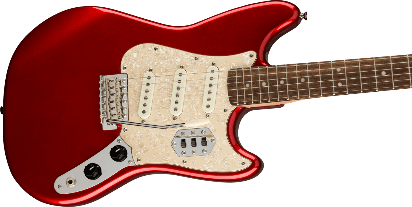 Squier Paranormal Cyclone Laurel Fingerboard Pearloid Pickguard Candy Apple Red